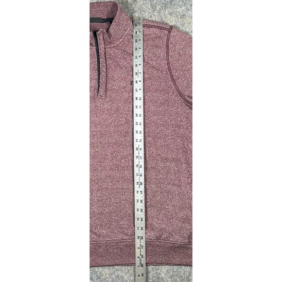Travis Mathew Hideaway Sweater Men’s XL Heather Red 1/4 Zip Golf Pullover Fleece - Picture 7 of 7
